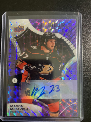 Mason McTavish 21-22 Allure Purple Diamond Auto 3/10 front