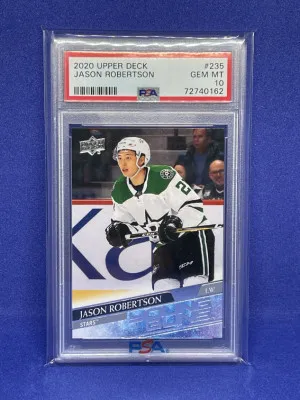 2020-21 Upper Deck Jason Robertson Young Gun PSA 10 front