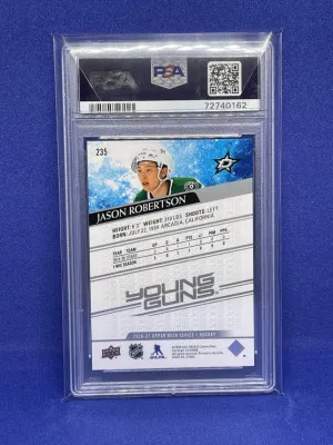2020-21 Upper Deck Jason Robertson Young Gun PSA 10 back