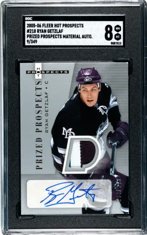 Ryan Getzlaf Prized Prospects Rookie Patch Auto front