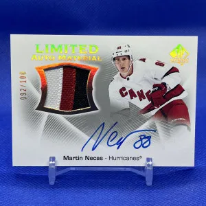 Martin Necas #LAM-MN 2021-22 SP Authentic Limited Auto Material 092/100 front