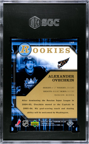 Alex Ovechkin Power Play Rookie SGC 8.5 back