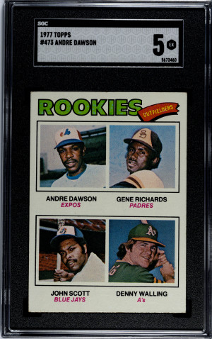 1977 Topps #473 Andre Dawson Montreal Expos RC Rookie HOF SGC 5 EX front