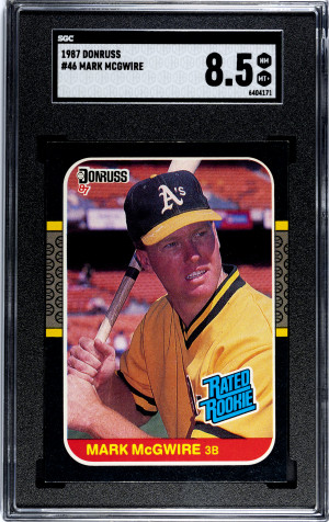 1987 DONRUSS MARK MCGWIRE RATED ROOKIE #46 SGC 8.5 front