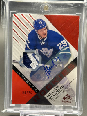 William Nylander 2016-17 SP Game Used Authentic Rookie Patch Auto /25 front
