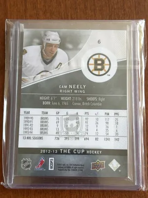 Cam Neely 12/13 The Cup Base 15/25 back