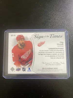 Filip Hronek 21-22 SPA Sign of the Times Auto back
