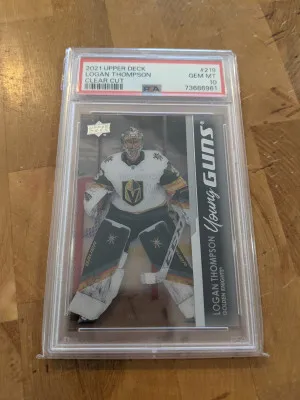 21-22 Upper Deck Young Guns Clear Cut #219 PSA 10 Pop 12 front