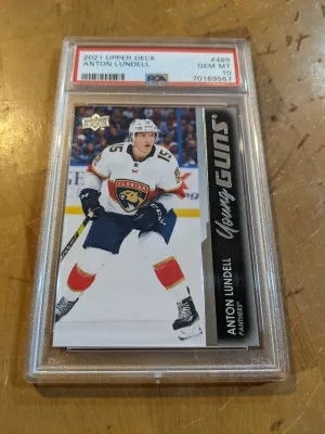 21-22 UD Young Guns Anyone Lundell #489 PSA 10 front