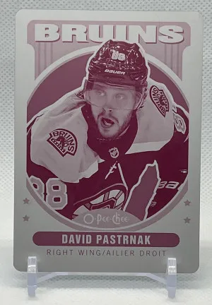 🔥RARE!! 2021-22 O Pee Chee #494 Retro DAVID PASTRNAK Magenta Printing Plate 1/1 front