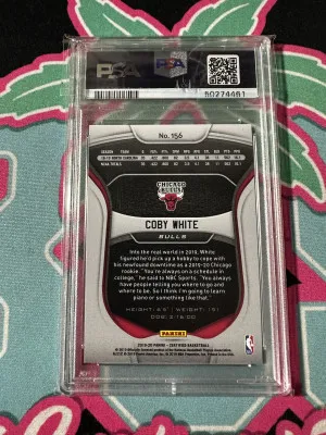 2019-20 Panini Certified Mirror Red #156 Coby White RC Rookie PSA 10 Color Match back