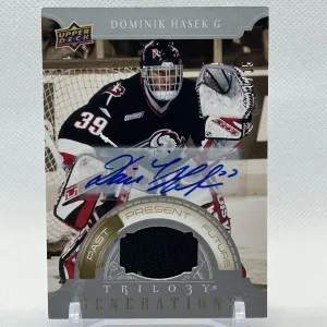 2022-23 Upper Deck Trilogy Generations Patch Auto #TG-4A DOMINIK HASEK 10/15 SSP front