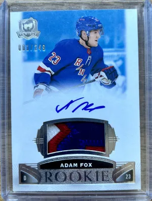 2019-20 The Cup #104 Adam Fox Rookie Patch Auto 001/249 front