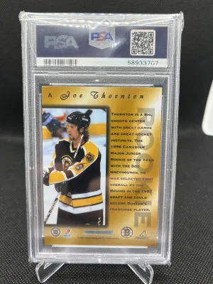 1997 Pinnacle Certified Joe Thornton Mirror Gold Rookie Redemption back
