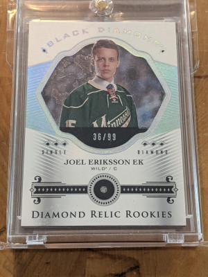 16-17 Black Diamond Joel Eriksson Ek 36/99 Rookie Single Diamond Relic front