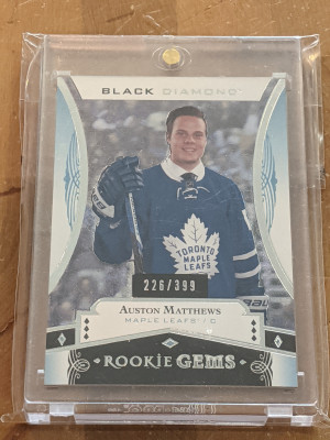 16-17 Black Diamond Rookie Gems Auston Matthews 226/399 front