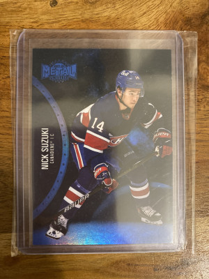 Nick Suzuki Blue Spectrum Alternate Jersey Skybox Metal Universe front