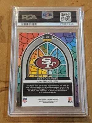 2022 Glass Mosaic Deebo Samuel PSA 9 back