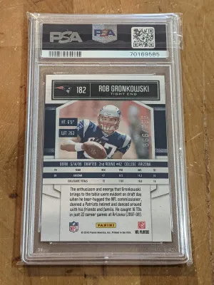 2010 Classics Rob Gronkowski Rookie 965/999 PSA 10 (Pop 18) back