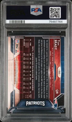 2015 TOPPS CHROME 50 TOM BRADY back