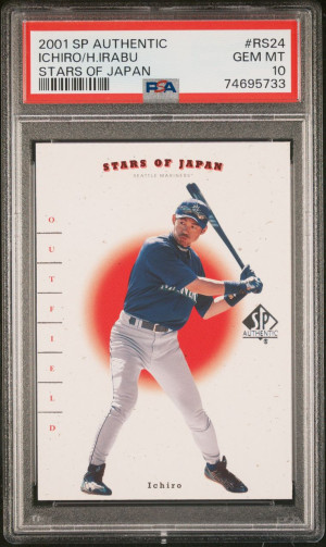 2001 SP AUTHENTIC STARS OF JAPAN ICHIRO SUZUKI RC MARINERS PSA 10 front