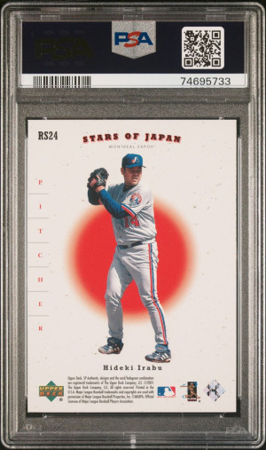 2001 SP AUTHENTIC STARS OF JAPAN ICHIRO SUZUKI RC MARINERS PSA 10 back