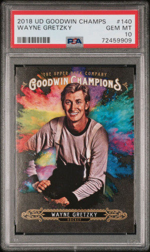 2018 UPPER DECK GOODWIN CHAMPIONS #140 WAYNE GRETZKY POP 2 PSA 10 front