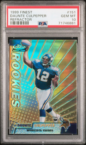 1999 FINEST REFRACTOR #151 DAUNTE CULPEPPER RC VIKINGS PSA 10 front