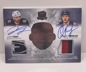 Liam Foudy Calvin Thurkauf Dual Auto Rookie Marks /18 front