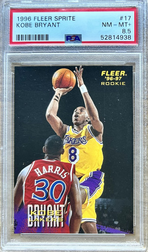 1996-97 Fleer Sprite - #17 Kobe Bryant (RC) PSA 8.5 front