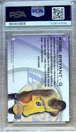 1996-97 Fleer Sprite - #17 Kobe Bryant (RC) PSA 8.5 back