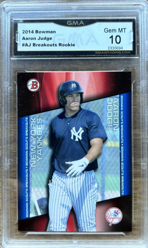 2014 Bowman Aaron Judge Scouts Breakout Prospect #BSB-AJ GMA 10 front