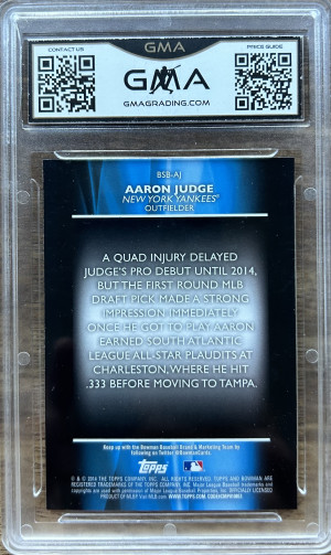 2014 Bowman Aaron Judge Scouts Breakout Prospect #BSB-AJ GMA 10 back