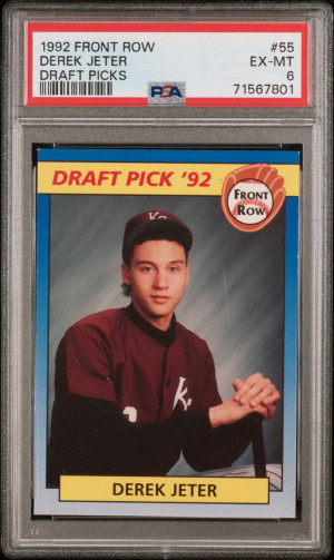 1992 Front Row Draft Picks PROMO Derek Jeter ROOKIE RC PSA 6 front
