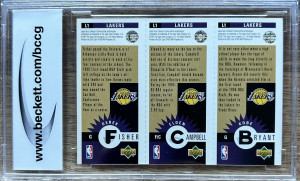 1996-97 Upper Deck Collector's Choice #L1 Kobe Bryant Los Angeles Lakers BCCG 10 back