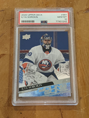 2020 Upper Deck Young Guns Ilya Sorkin PSA 10 front