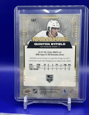 Quinton Byfield Stature Rookie /399 back