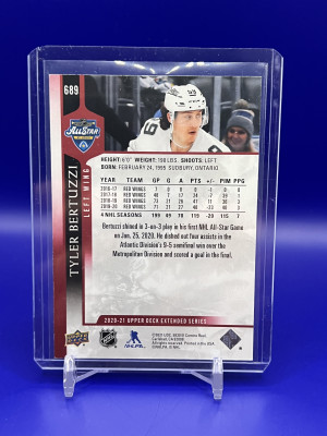 Tyler Bertuzzi All Star UD EXCLUSIVES 67/100 back