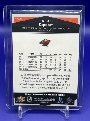 Kirill Kaprizov 20-21 Refections EXCLUSIVES 83/100 back