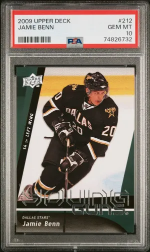 Jamie Benn 2009-10 Upper Deck Series 1 #212 Young Guns PSA 10 front
