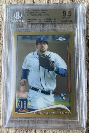 2014 Topps Chrome Nick Castellanos Gold Refractor /50 BGS 9.5 front