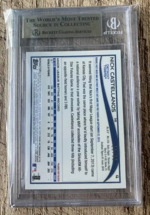 2014 Topps Chrome Nick Castellanos Gold Refractor /50 BGS 9.5 back