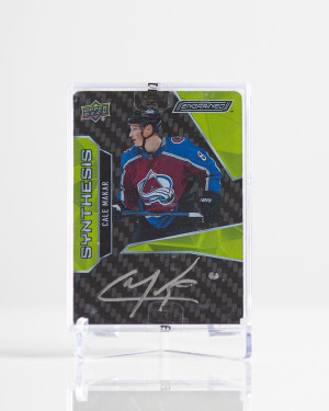 Cale Makar 2019-20 Upper Deck Engrained Synthesis Carbon Fiber auto front