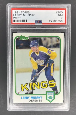 Larry Murphy Topps RC PSA 7 front
