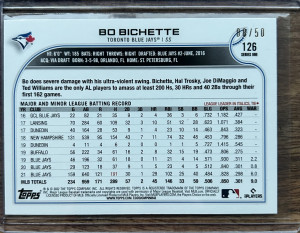 2022 Topps Chrome BO BICHETTE Pink Refractor /50 back