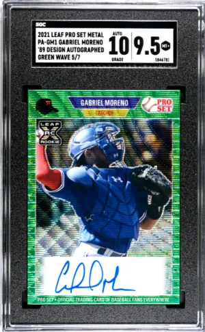 Gabriel Moreno leaf auto /7 sgc 9.5 auto 10 front