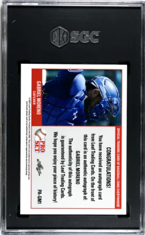 Gabriel Moreno leaf auto /7 sgc 9.5 auto 10 back