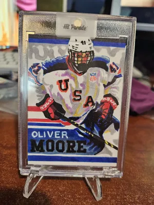 Hit Parade Sketch Card of Oliver Moore front