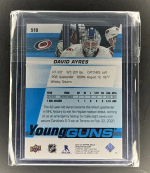 19/20 Upper Deck David Ayres Young Guns back