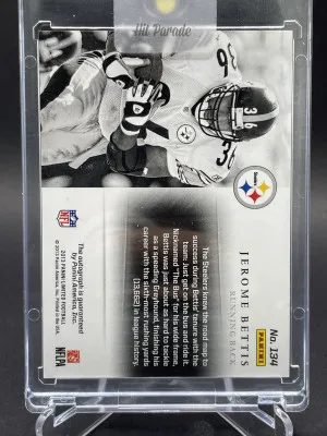 2022 Jerome Bettis Limited Monikers Gold Spotlight SSP AUTO 5/10 Steelers back
